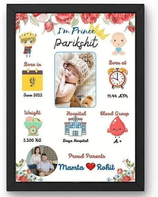 HSB Wood Wall Photo Frame(Black, 1 Photo(s), Send Photo WP 94688-46787 A4 Size ) Digital Reprint Wooden Photo Frames Personalized Print)