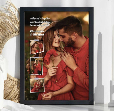 Elloso MDF Wall Photo Frame(Multicolor, 7 Photo(s), A4 Size)