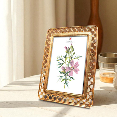 Art Street Polymer Table Photo Frame(Gold, 1 Photo(s), 13x18 cm)