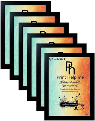 Printhelpline Wood Wall Photo Frame(Black, 6 Photo(s), A4 SIZE (8.3 x 11.7))