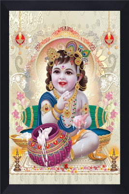 Gita Govinda Bal Krishna acrylic glass photo frame Religious Frame