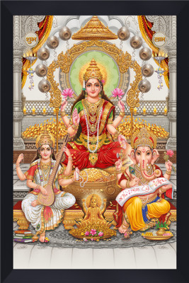Gita Govinda Laxmi Saraswati Ganesh acrylic glass photo Frame Religious Frame