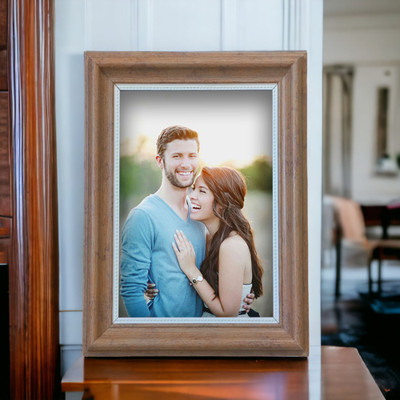 Painting Mantra Wood Table Photo Frame(Brown, 1 Photo(s), 5x7 Inch)
