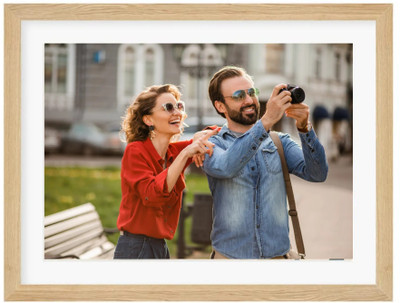 HitechMart Plastic Wall Photo Frame(Brown, 1 Photo(s), 21.082 x 29.718 cm)