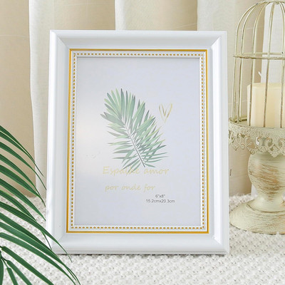 Ekhasa Wood Table Photo Frame(White, 1 Photo(s), 11.6 * 16.7 CM)