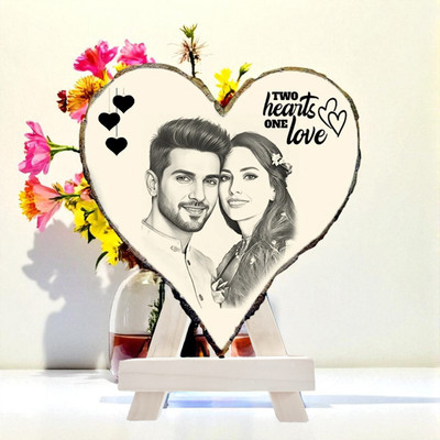 DVMART Wood Table Photo Frame(Beige, 1 Photo(s), 7.5 inch)