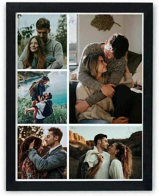 HSB MDF Wall Photo Frame(Black, 6 Photo(s), A4 Size 9468-846787)