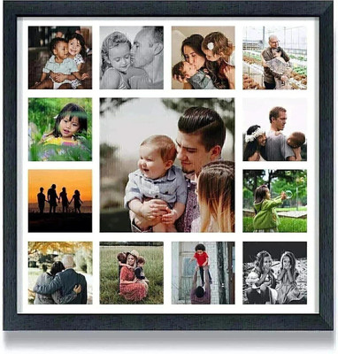 HSB MDF Wall Photo Frame(Black, 8 Photo(s), Send Photo WP 94688-46787 A4 Size ) Digital Reprint Wooden Photo Frames Personalized Print)