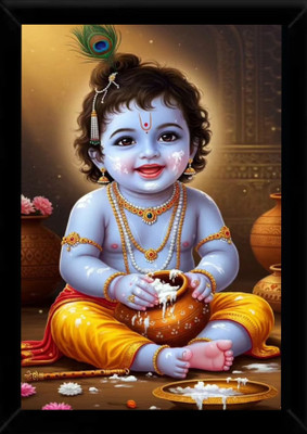 Otaku Creation MDF Wall Photo Frame(Black, 1 Photo(s), KRISHAN JI Acrylic Wall Photo Frame (Black, 1 Photo(s),0 KRISHAN JI Photo Frame | KRISHAN ji Photo Frame Digital Reprint 12 inch x 10 inch Painting (With Frame)))