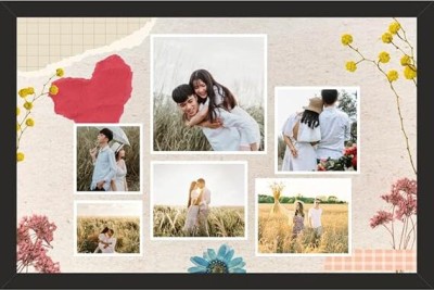 HSB MDF Wall Photo Frame(Black, 6 Photo(s), Wood Customise photo frame, ONLY LOVE COLLAGE FRAME Birthday photo frame, anniversary photo frame, WEDDING PURPOSE photo frame Send photos 9468846787 A4 Size) Digital Reprint)