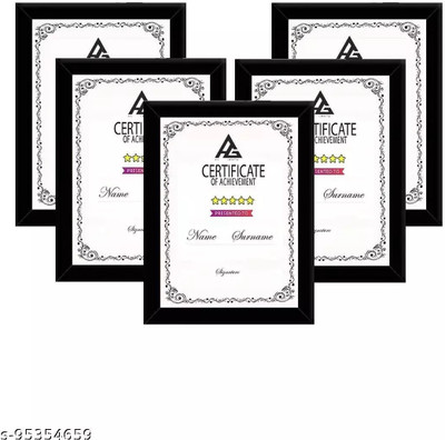 hansacraft Wood Wall Photo Frame(Black, 5 Photo(s), A4)