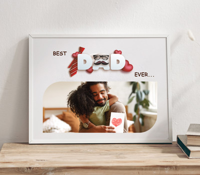 MFG Acrylic Wall Photo Frame(White, Black, 1 Photo(s), 15X10)