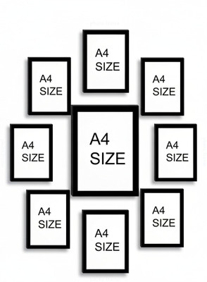 Ritik Handicrafts Wood Wall Photo Frame(Black, 8 Photo(s), 20.32x30.48 cm)