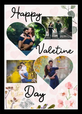 DEKOVA MDF Wall Photo Frame(Black, 4 Photo(s), Wall Photo frameUnique Decorative Item for Special Occasion(Send photos & Details on. WP- 96728-52008)(A4 Size)