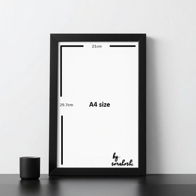 sorahoshi life MDF Wall Photo Frame(Black, White, 1 Photo(s), 21*30, 18*25)