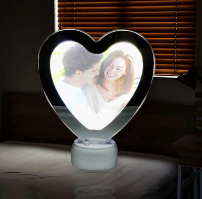 AADILENTERPRISE Glass Table Photo Frame(White, 1 Photo(s), 6*6 Inch)