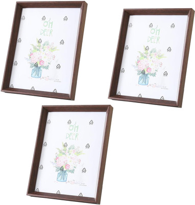 KUBER INDUSTRIES MDF Table Photo Frame(Brown, 3 Photo(s), 21.8 x 26.9 x 1.5 CM)