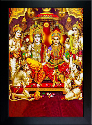 Think Tech MDF Wall Photo Frame(Maroon, 1 Photo(s), Ram Sita 10x14 CM)