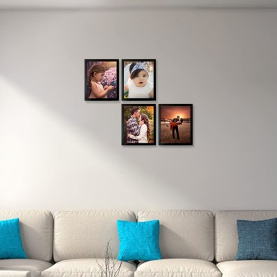 KUBER INDUSTRIES MDF Wall Photo Frame(Black, 4 Photo(s), 20x15x1 cm)