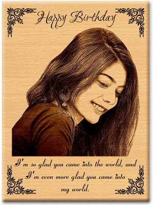 Magic Laser art Wood Table Photo Frame(Brown, 1 Photo(s), 6*4)