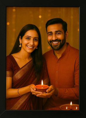 HUMTUMCREATION Wood Wall Photo Frame(Black, 1 Photo(s), Premium A4 Customized Photo Frame | Add Your Photo, Name & Message | Personalized Gift for Couples, Birthday & Home Decor Send photos on Whatsaap No (9251282844) And Get Digital Reprint)