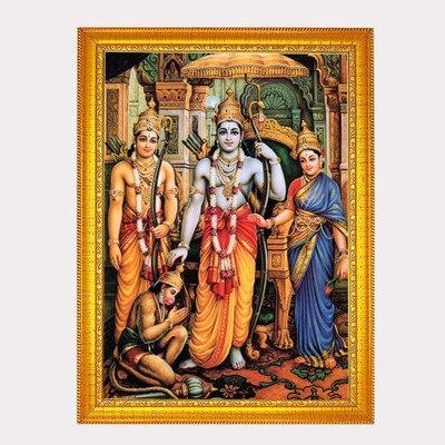 Think Tech MDF Wall Photo Frame(Blue, 1 Photo(s), Ram Sita 10x14 CM)