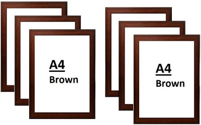 Morvi Wood Wall Photo Frame(Brown, 6 Photo(s), A4)