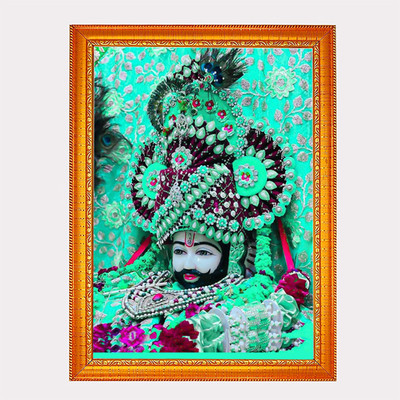 Think Tech MDF Wall Photo Frame(Blue, 1 Photo(s), Khatu Shyam 10x14 CM)