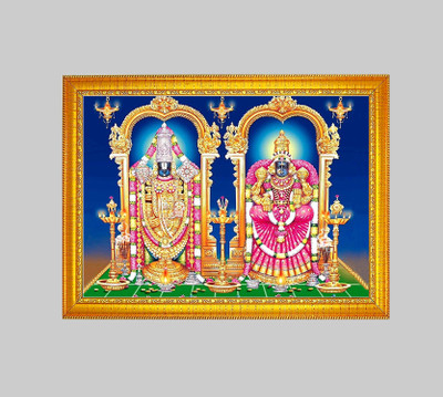 Think Tech MDF Wall Photo Frame(Blue, 1 Photo(s), Tirupati Bala Ji 5x7 CM)