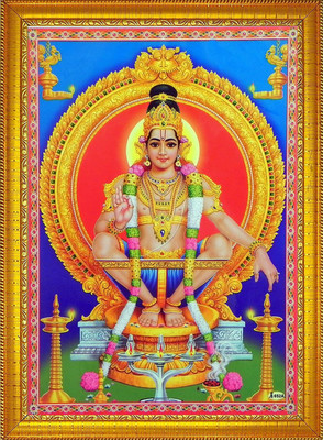 Stuthi Arts Lord Ayyappa swamy photo frame Religious Frame