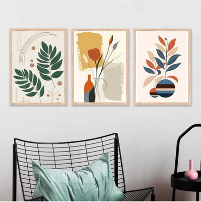 Advik Wood Wall Photo Frame(Brown, 3 Photo(s), A4 Size, Set of 3 Wall Painting)