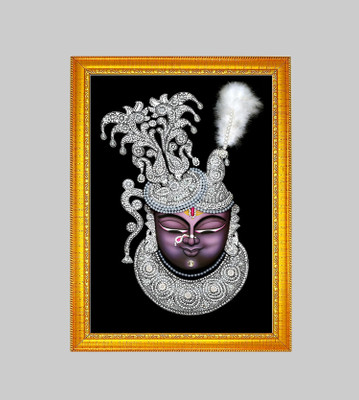 Think Tech MDF Wall Photo Frame(Silver, 1 Photo(s), Dwarkadhish 5x7 CM)