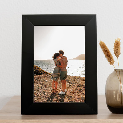 Painting Mantra Wood Table Photo Frame(Black, 1 Photo(s), 5x7 Inches, Photo Frame for Table Tabletop for Home, Living Room, Study Room and Office Decor)