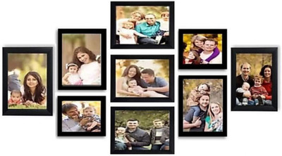 Stuthi Arts Glass Wall Photo Frame(Black, 9 Photo(s), 5x7-5 6x8-2 4x6-2)