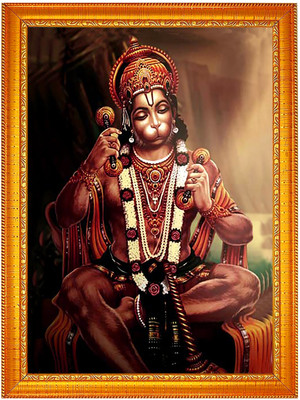 Think Tech MDF Wall Photo Frame(Brown, 1 Photo(s), Hanuman Ji 8 x 6 CM)
