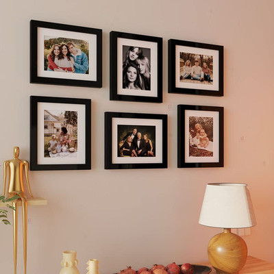 Art Street Wood Wall Photo Frame(Black, 6 Photo(s), 8x10 Inch)