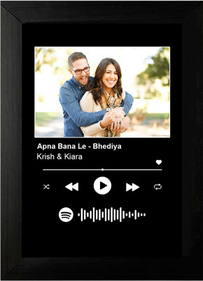 P n P Wood Wall Photo Frame(Black, 1 Photo(s), Spotify Photo Frame 6x8 Size)