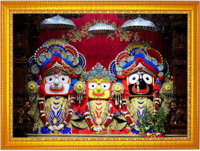 Think Tech MDF Wall Photo Frame(Maroon, 1 Photo(s), Jagannath 8 x 6 CM)