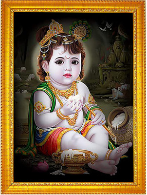 Renowned MDF Wall Photo Frame(Grey, 1 Photo(s), Laddu Gopal 8 x 6 CM)