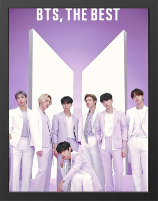 HOMYKI Acrylic Wall Photo Frame(Black, 1 Photo(s), BTS K-Pop Band Portrait Wall Art Photo Frame, A4 Size, 1/2 Inch Moulding)