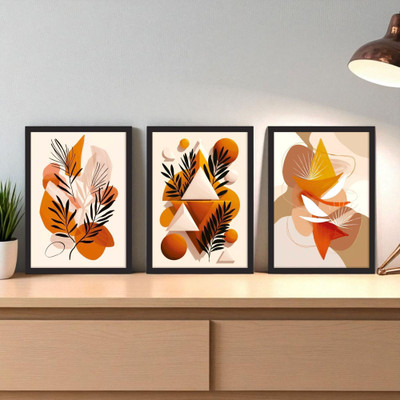 Urban Nest Decor Plastic Wall Photo Frame(Black, 3 Photo(s), Set of 3, A4 Size Wall Art)