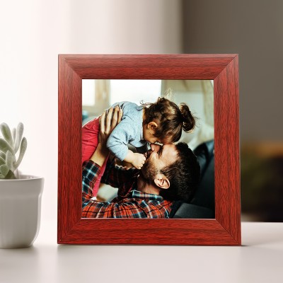 Art Street Polymer Table Photo Frame(Brown, 1 Photo(s), 5x5 Inch)