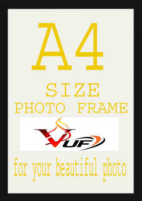 VUF Wood Wall Photo Frame(Black, 1 Photo(s), home decor & certificate size photo frame set of 01)
