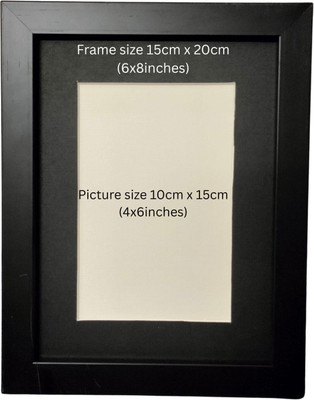 Decor53 Polymer Table Photo Frame(Black, 1 Photo(s), 10x15cm)