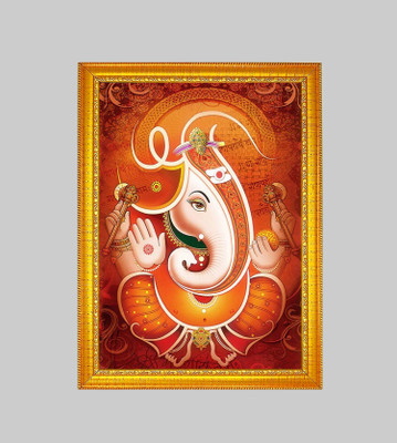Think Tech MDF Wall Photo Frame(Orange, 1 Photo(s), Ganesh 5x7 CM)