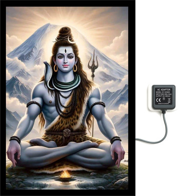 ADS STUDIO Metal Wall Photo Frame(Black, 1 Photo(s), BHOLENATH LED Light Aluminium Photo Frame12x18)