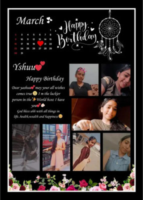 Glorify MDF Wall Photo Frame(Black, 6 Photo(s), 20.32 x 25.40)