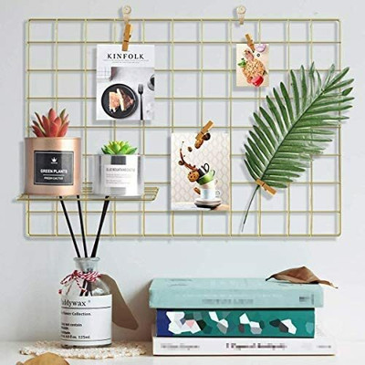 PIikify Steel Wall Photo Frame(Gold, 10 Photo(s), 45X65CM)