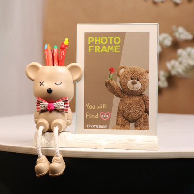 Art Street Plastic Table Photo Frame(White, 1 Photo(s), 12x17 cm)