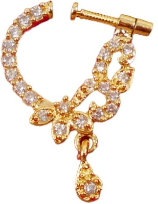 RANIT CREATION Diamond Gold-plated Plated Alloy Nose Stud